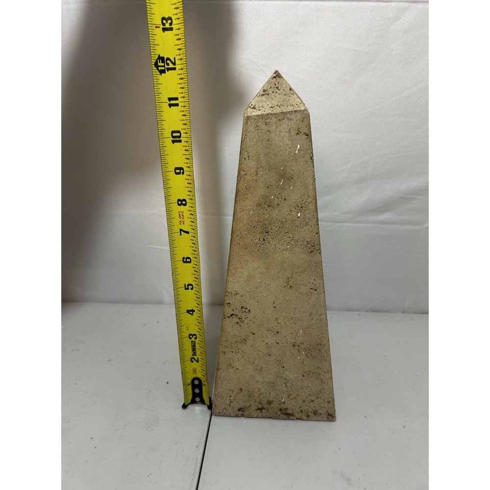 Vintage MCM Raymor Travertine Stone Obelisk Sculpture Figure Mid Century‎ Modern